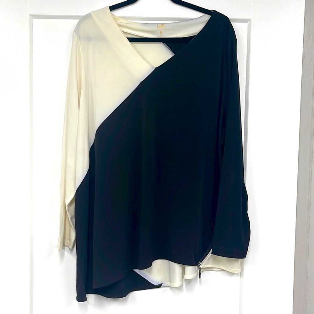 Blacks and off white dress shirt